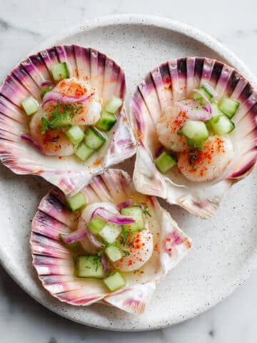 Scallop Sashimi with Yuzu Dressing Recipe