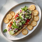 Layered Greek Dip with Hummus and Tzatziki Recipe
