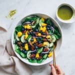 Blueberry and Mango Spinach Salad with Basil Vinaigrette Recipe