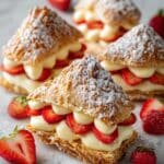 Strawberry Croissants with Custard Filling Recipe
