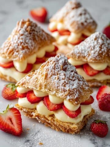 Strawberry Croissants with Custard Filling Recipe