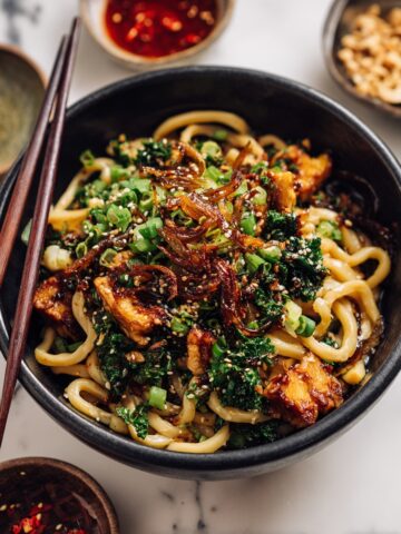 Simple Kale & Tofu Noodles Recipe