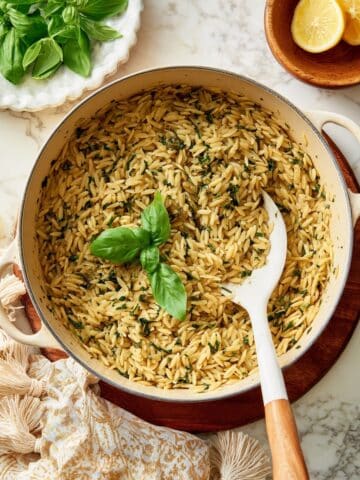 Creamy Lemon Zucchini Orzo Recipe