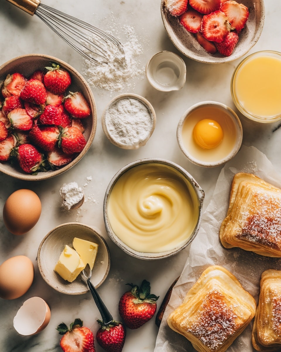 The first image shows a white bowl with a layer of white powdery flour and four bright yellow egg yolks placed in the center. The second image captures a white bowl with thick, creamy, light yellow batter being mixed by a white handheld mixer. The third image presents a white bowl filled with smooth, light yellow liquid batter with small bubbles on the surface, and a whisk with a wooden handle resting inside. The background is a white marbled surface photo taken with an iphone --ar 4:5 --v 7