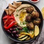 Harissa Meatballs with Whipped Feta and Roasted Vegetables Recipe