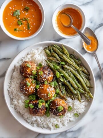 Firecracker Chicken Meatballs with Spicy Mayo Sauce Recipe