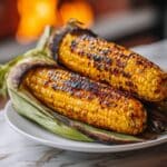 Campfire Grilled Corn with Red Pepper Jelly and Green Onions Recipe