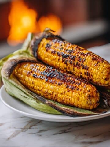 Campfire Grilled Corn with Red Pepper Jelly and Green Onions Recipe