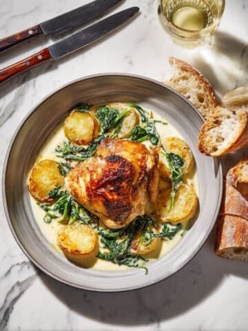 Chicken and Potatoes with Garlic Parmesan Cream Sauce Recipe