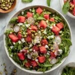Watermelon Arugula Salad with Feta and Pistachios Recipe