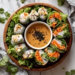 Kimchi Summer Rolls with Almond Dipping Sauce Recipe