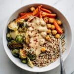 Roasted Veggie Bowl with Lemon Cannellini Sauce Recipe