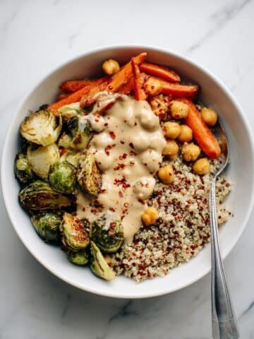 Roasted Veggie Bowl with Lemon Cannellini Sauce Recipe