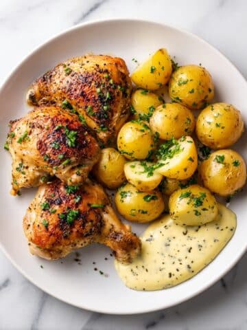 Roasted Mediterranean Chicken Thighs & Baby Potatoes Recipe