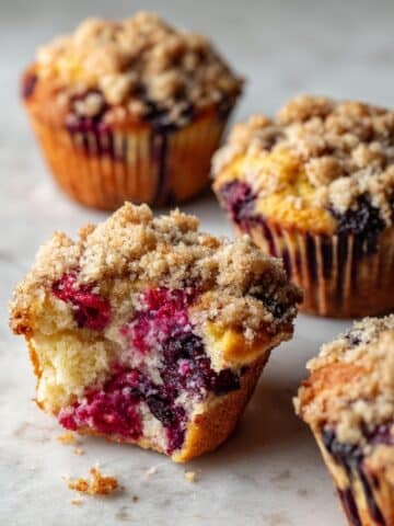 Triple Berry Cheesecake Muffins Recipe