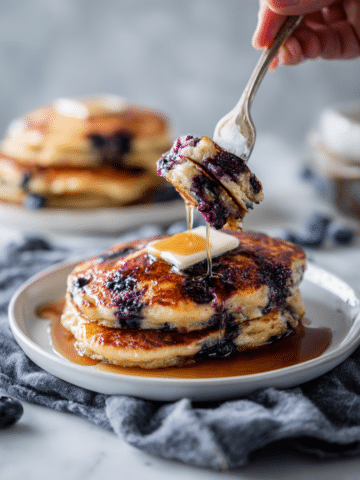 Fluffiest Blueberry Pancakes Recipe