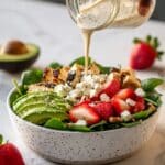 Strawberry Avocado Chicken Salad with Healthy Poppyseed Dressing Recipe