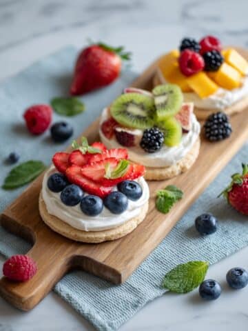 Fruit Pizza Cookies with Cream Cheese Frosting Recipe