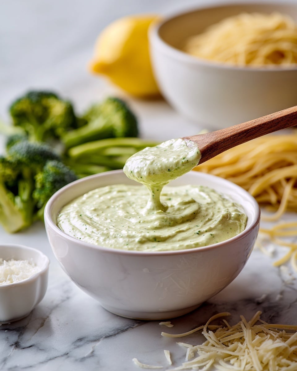 A silver cooking pot filled with water and fresh green broccoli florets floating inside. The pot has two handles on each side and sits on a round, cream-colored woven mat. The broccoli pieces show detailed textures with small buds and stems. The background is a white marbled surface. photo taken with an iphone --ar 4:5 --v 7