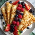 Cottage Cheese Crepes with Creamy Filling Recipe