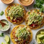Vegan Grilled Corn Tostadas with Habanero Cream Sauce Recipe