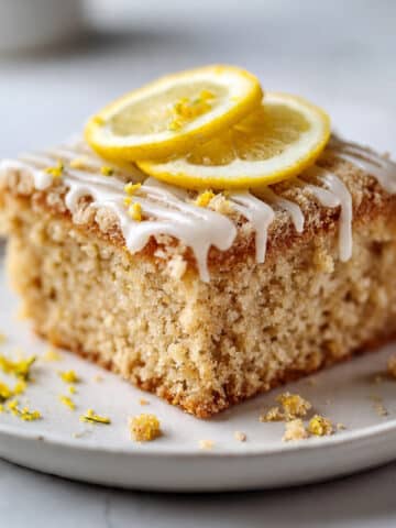 Lemon Coffee Cake with Lemon Crumble and Glaze Recipe