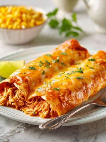 High Protein Chicken Enchiladas (30-minute) Recipe
