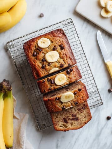 Skinny Chocolate Chip Banana Bread Recipe
