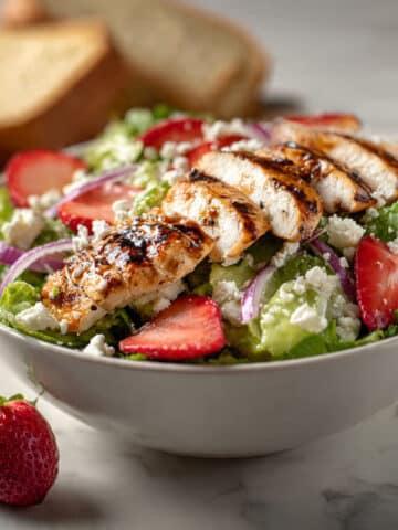 Balsamic Grilled Chicken Salad with Strawberries and Goat Cheese Recipe