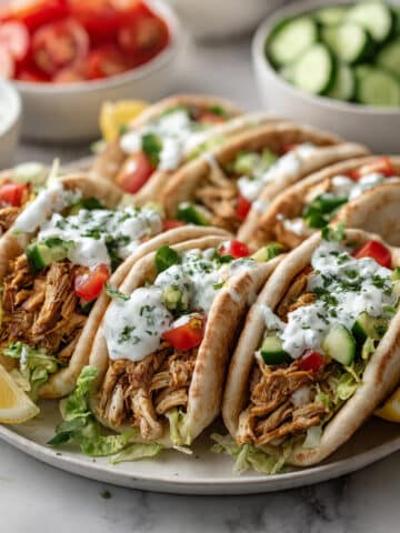 Crockpot Greek Chicken Gyros Recipe