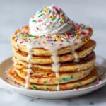 Funfetti Pancakes with Vanilla Butter Glaze Recipe