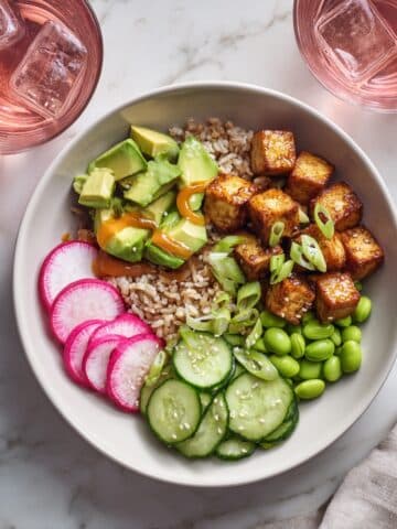 Crispy Miso Tofu Poke Bowl Recipe