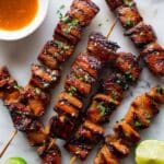 Thai Chicken Satay with Peanut Dipping Sauce Recipe