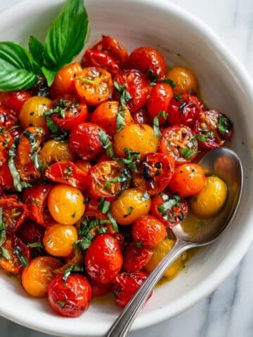 Air Fryer Cherry Tomatoes with Basil Recipe
