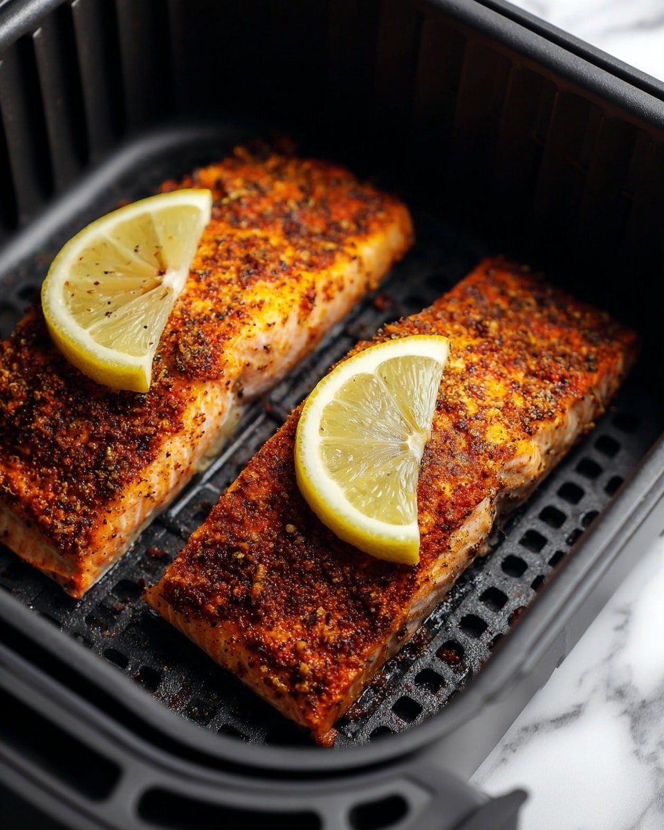 Air Fryer Garlic Paprika Halibut with Green Beans Recipe - Recipe Image