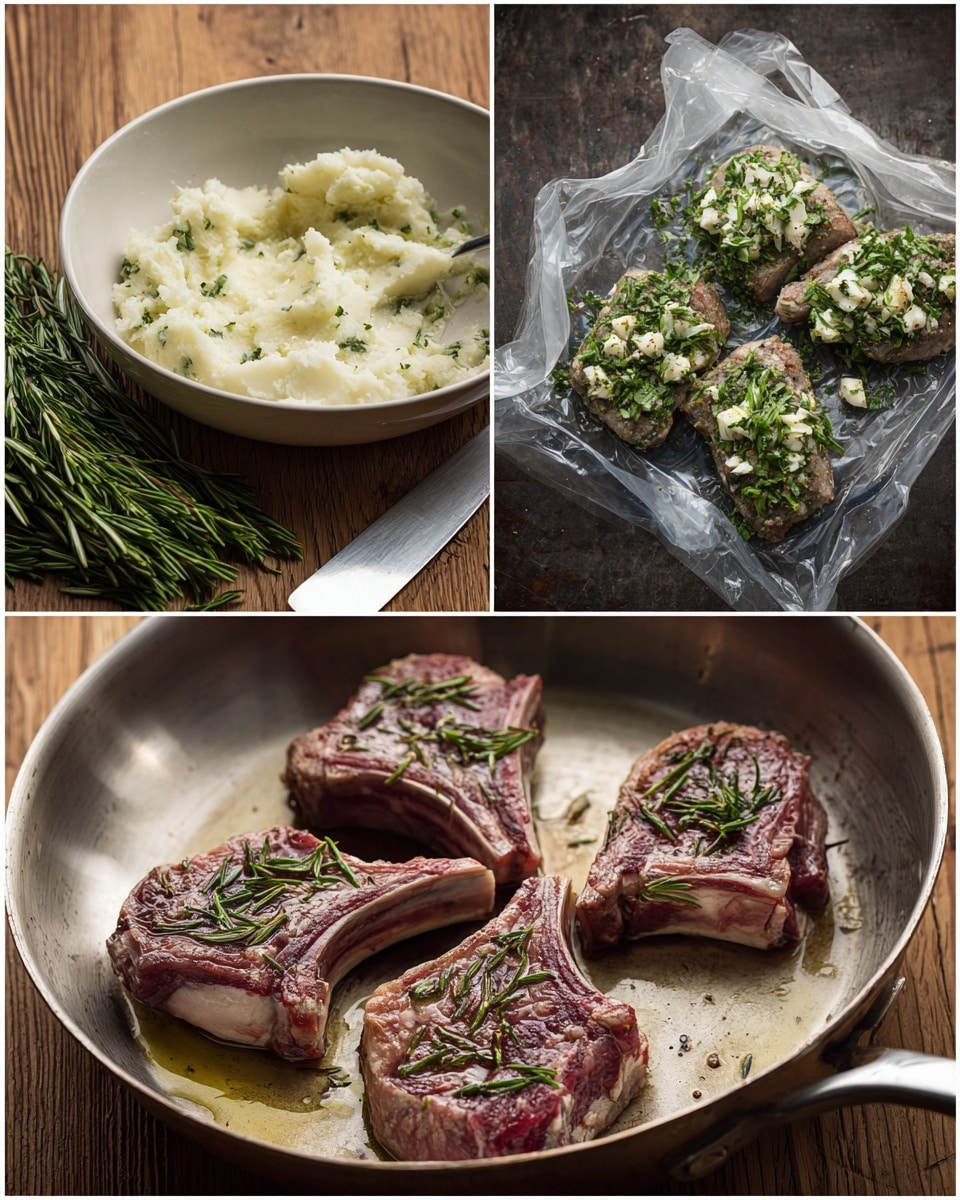 Perfectly Pan-Seared Rosemary Lamb Chops with Mint-Pistachio Pesto Recipe - Recipe Image