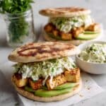Sheet Pan Chicken Pitas with Herby Ranch Slaw Recipe