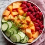 Cantaloupe Salad with Honey Lemon Dressing Recipe