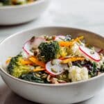 Broccoli and Cauliflower Salad with Sunbutter Dressing Recipe