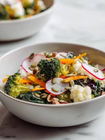 Broccoli and Cauliflower Salad with Sunbutter Dressing Recipe