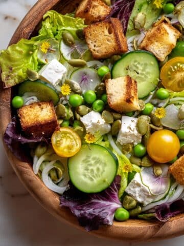 Spring Fennel Salad with Peas, Cherry Tomatoes, and Feta Recipe