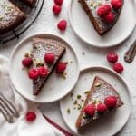 Gluten-Free Honey Almond Cake with Raspberries, Orange, and Pistachios Recipe