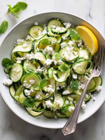 Zucchini Salad With Lemon & Mint Recipe