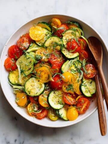 Three Herb Tomato Zucchini Salad Recipe