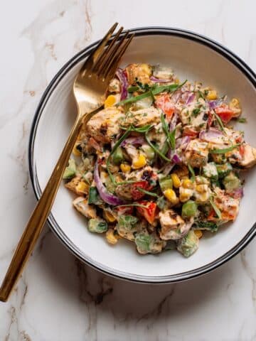 Grilled Chicken Salad with Fresh Corn and Green Goddess Dressing Recipe