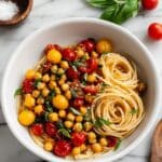 Slow Roasted Chickpea and Tomato Pasta Recipe