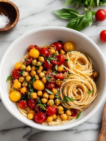 Slow Roasted Chickpea and Tomato Pasta Recipe