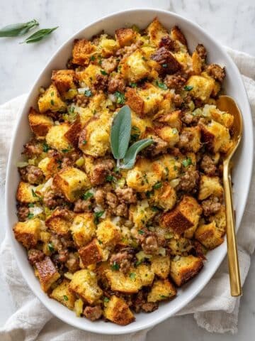 Sausage Stuffing with Apples and Sage Recipe