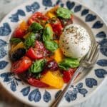 Stone Fruit Salad with Tomato and Burrata Recipe