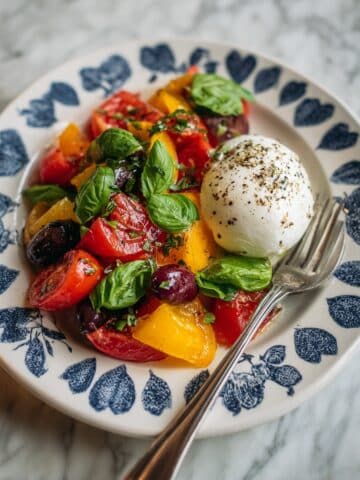 Stone Fruit Salad with Tomato and Burrata Recipe